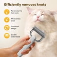 thumbnail image 3 of Dematting Comb For Dogs Undercoat Rake for Dogs & Cats, Extra-Wide Dog Grooming Brush & Deshedder Comb for Long Hair Functional, 3 of 5