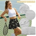 thumbnail image 6 of Xoenoiee Dragonfly Dandelion Print Pleated Golf Skorts for Women High Waisted Tennis Skirt Athletic Skorts Skirts for Women Built-in Shorts with 2 Pockets, Size M, 6 of 7