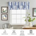 thumbnail image 6 of Kitchen Valances for Window, Vintage Farm Blue Gray Wood Board Light Filtering Rod Pocket Valance Curtain, Vintage Wood Grain Short Curtains Window Topper for Bedroom Bathroom Living Room 54x18in, 6 of 9