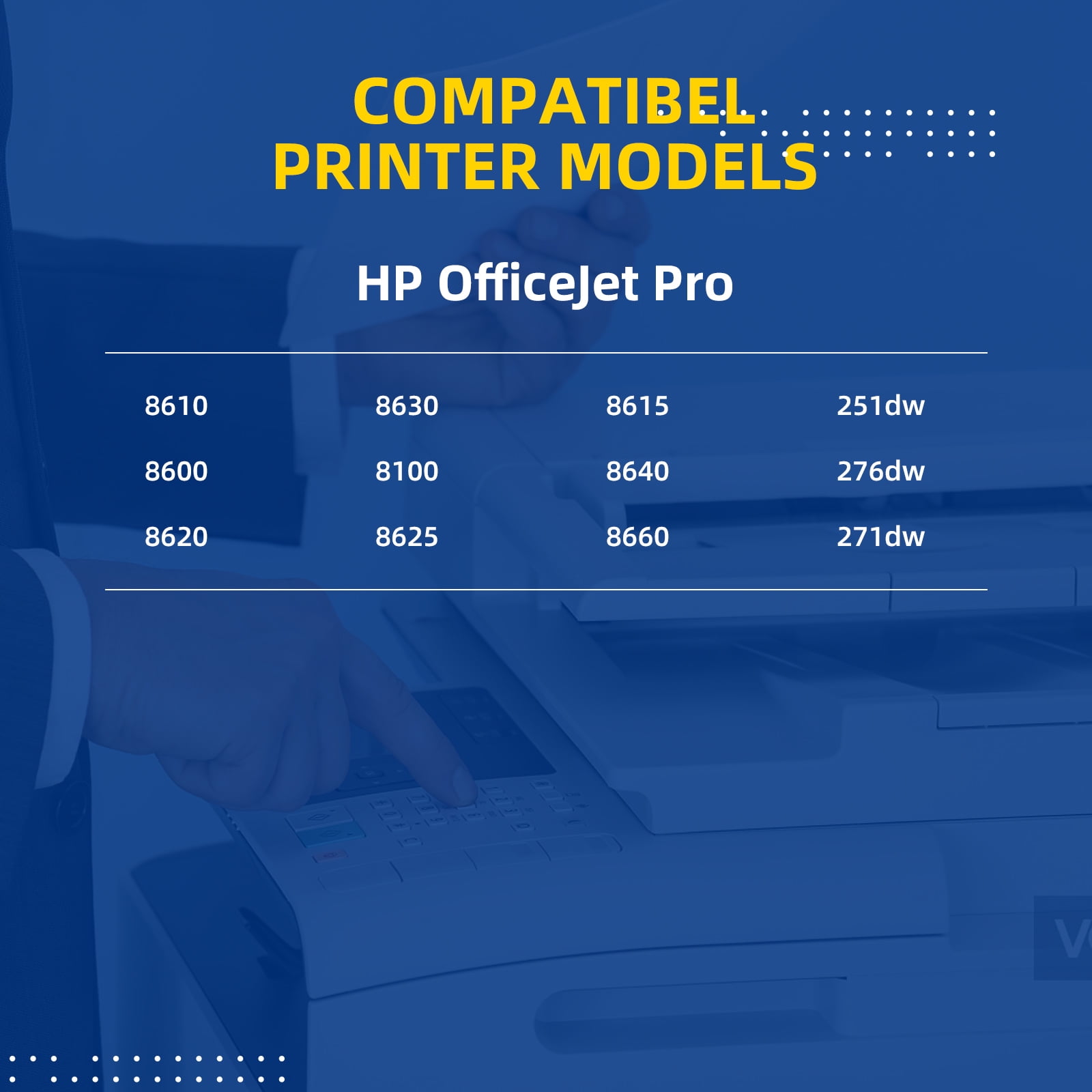 950 951 XL Cartouches d'encre UNIWORK 5 Pack Compatibles pour HP 950/951XL  pour HP Officejet Pro 8600 8630 8610 8620 8100 8616 8615