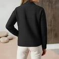 thumbnail image 3 of Quarter Zip Pullover Women 2025 Fall Winter Long Sleeve Jacquard Collared Plain Sweatshirt Pullover Tops, 3 of 7