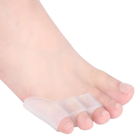 XIRQI 4Pcs Pinky Toe Separator,Toe Spacers,Soft Gel Toe Spacers Toe Corrector,Toe Separators for Overlapping Toes,Toe Straightener for Men and Women