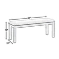 thumbnail image 5 of Nailhead Trim Wooden Dining Bench with Fabric Upholstery Brown and Gray - Saltoro Sherpi, 5 of 5