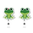 thumbnail image 1 of WIRESTER Set 2pcs Design Acrylic Key Card Holder Belt Clip Reel Id Badge Retractable - Frogs, 1 of 6