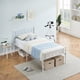 thumbnail image 5 of Metal tamaño individual marco de cama con cabecero y footboard featuring iron heart design, 5 of 7