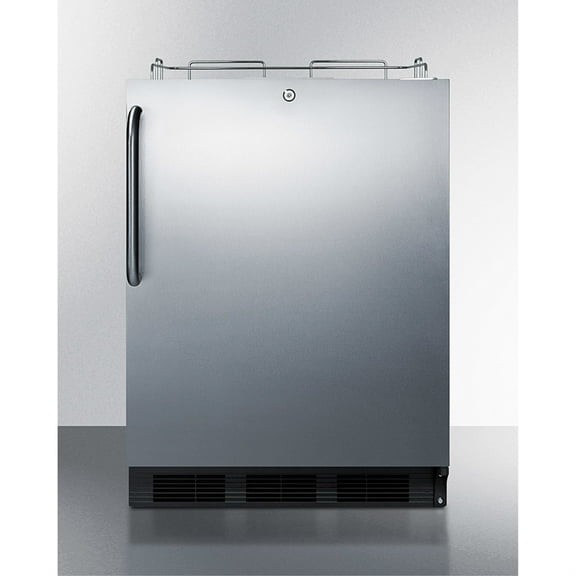 ADA compliant commercial outdoor kegerator in complete stainless steel, designed for built-in or freestanding use; no tapping equipment included