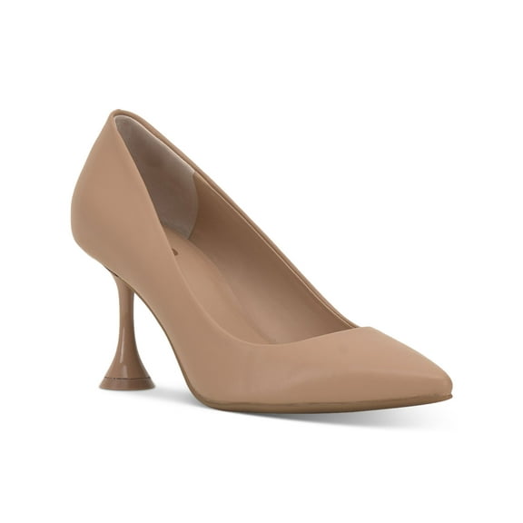 INC Womens Beige Cushioned Arch Support Slip Resistant Zeli Pointed Toe Sculpted Heel Slip On Dress Pumps Shoes 6.5 M