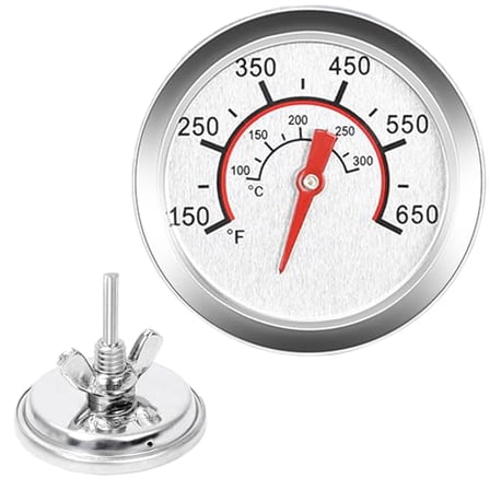 1.85" G432-8L00-W1 Thermometer Gauge Replacement Parts for Charbroil Gas Grills, Temperature Gauge for Charbroil Tru-Infrared Performance & Advantage 463229521 463243518 and More Char-Broil Grills