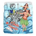 thumbnail image 3 of Juego de cama Islas Cook - Polinesia Niñas con tiburón, 3 of 4