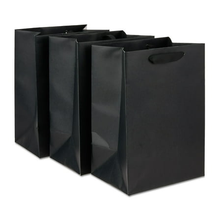 Large Black Gift Bags, 7" x 10", 3 Count, by Way To Celebrate