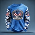thumbnail image 2 of Wxolcjlv Usa 250Th Anniversary T-Shirt Long Sleeve Thermal Knit Fabric Crewneck Casual Comfort Fit Tee,Size S-3XL, 2 of 3