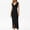 Black, variant on Aobny Fancy Dresses Black Wrap Formal Cocktail V-Neck Sleeveless Midi Womans Dresses