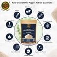 thumbnail image 2 of Spice Magic Ground White Pepper 4 oz (113g) | Gentle, Mild Heat and Subtle Flavor Perfect For Light Sauces, Soups, Chicken, and Seafood., 2 of 8