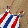 thumbnail image 7 of WUANDIXFA 4th of July Outfit Baby Toddler Girls 4th of July Romper Sleeveless Jumpsuit Playsuit Independence Day Clothes Red,1-2 Years, 7 of 7