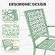 thumbnail image 4 of Conjunto de Comedor Moderno para jardín, Compuesto por 1 Mesa y 2 sillas, un Conjunto de Comedor Minimalista de Dos plazas Adecuado para comedores, Jardines o Balcones (Verde Claro)., 4 of 7
