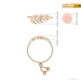 thumbnail image 4 of ANGARA Natural Nature-Inspired Diamond Leaf Bolo Ring in 14K Rose Gold for Women (Size-0.9mm| Color-I-J| Clarity-I1-I2) | April Birthstone, Anniversary, Jewelry Gift for Women | Natural Diamond Ring, 4 of 8