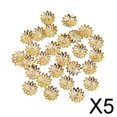 thumbnail image 1 of BELOVING 5x100 pcs 16mm Hollow Flower Bead Caps for Jewelry Making Gold 5 Pcs, 1 of 5