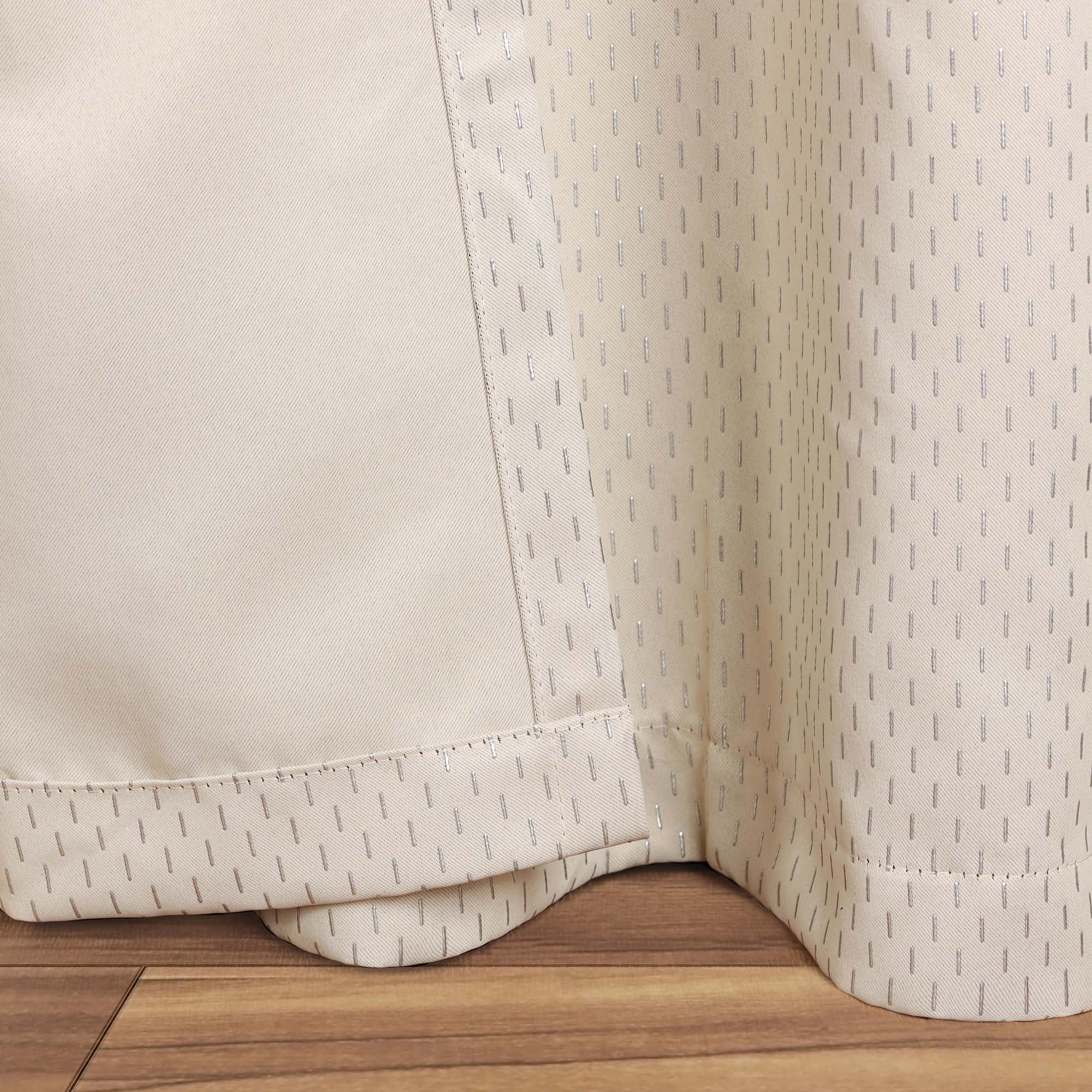 Superior Shimmer Blackout Curtains, Grommet Header, Set of 2, 42" X 96", Ivory