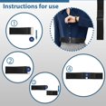 thumbnail image 3 of maskred 2pcs Waist Binding Shirt Stays Easy To Closure Hand Wash Only black 1Set, 3 of 6