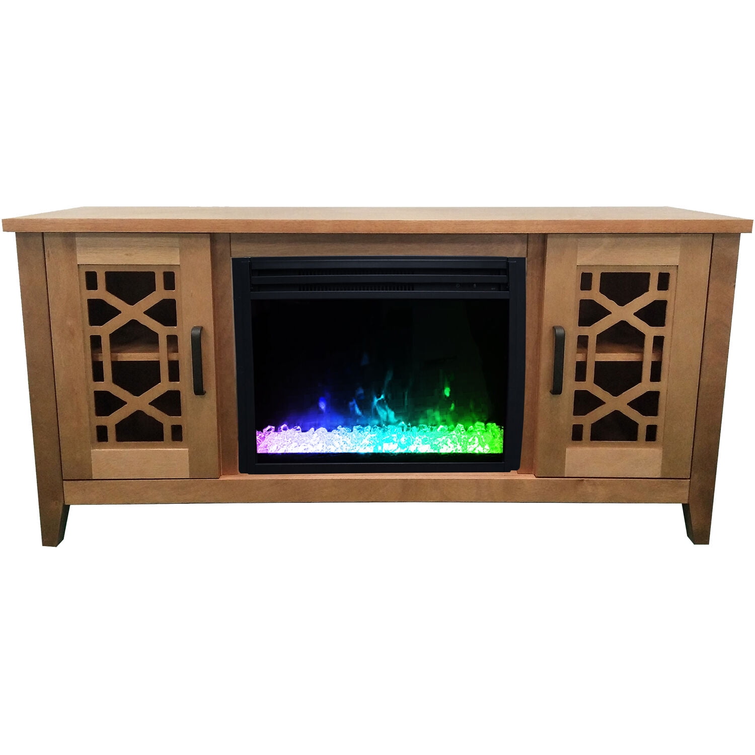 Cambridge 56-in. Stardust Mid-Century Modern Electric Fireplace with ...