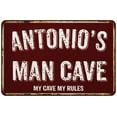 thumbnail image 1 of ANTONIO'S Man Cave Red Grunge Sign Metal 8x12 Decor 208120003370, 1 of 1