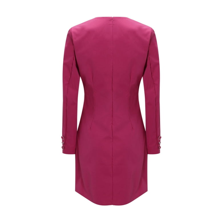 Casual Solid Sequins Frenulum Turn-back Collar Suit Dress Dresses Casual Solid Sequins Frenulum Turn-back Collar Suit Dress Dresses