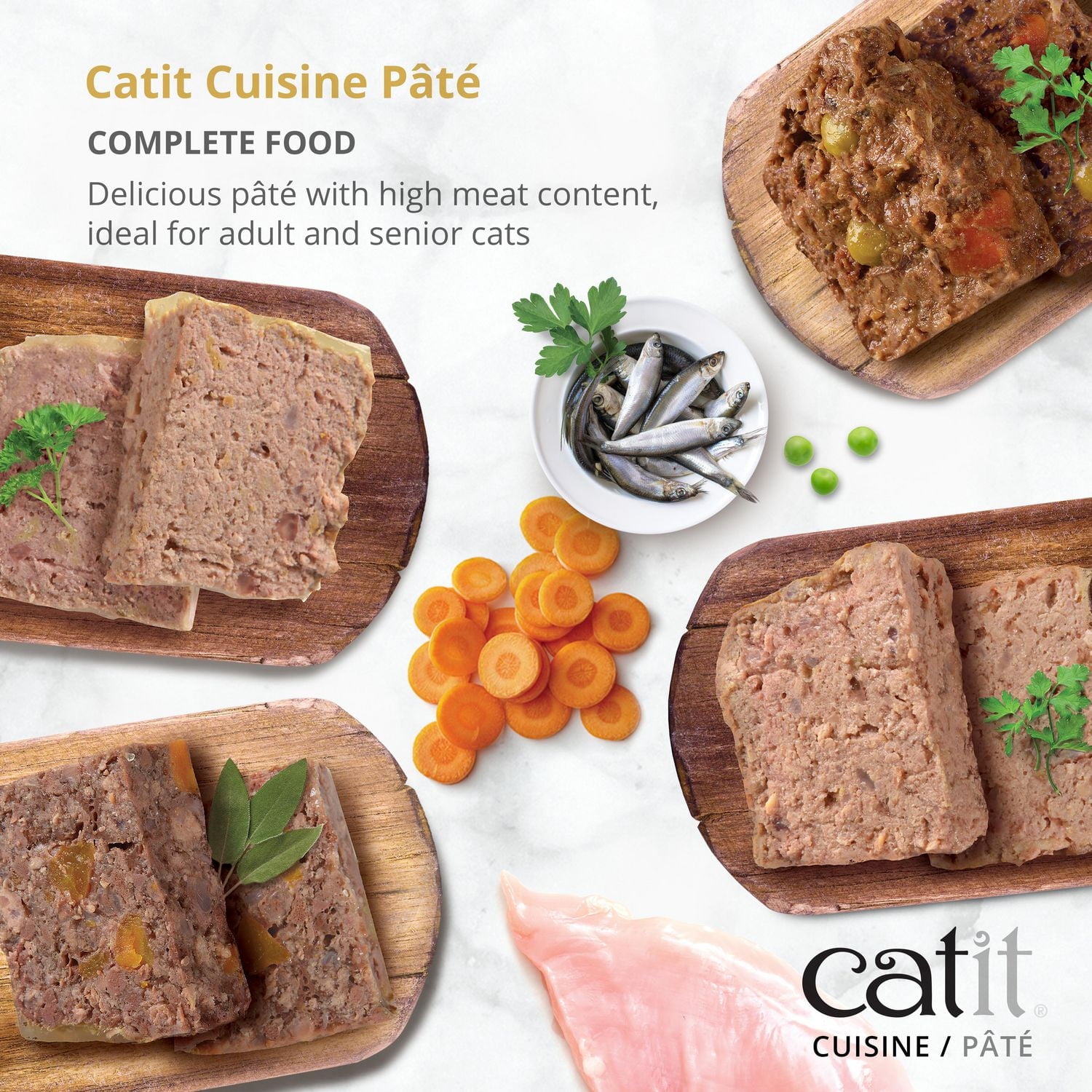 Catit Cuisine Tuna Pâté with Sardines Wet Cat Food, 95 g