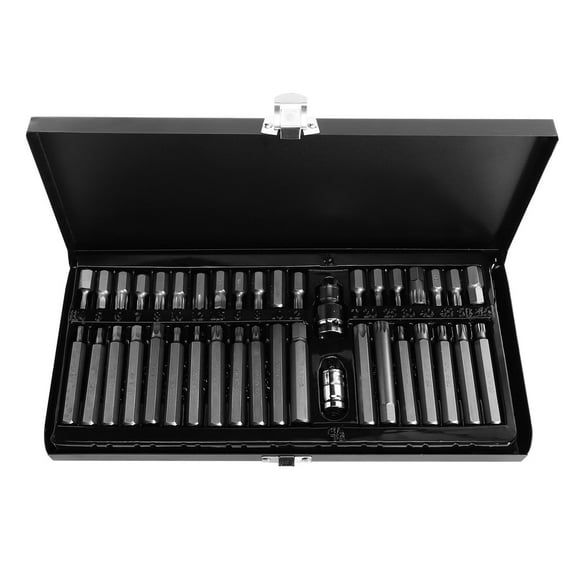 YUYUETIME 40Pcs Star Bit Socket Kit Silver for Car Repair with Durable Storage Case