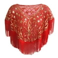 thumbnail image 3 of Châle à Franges Élégant pour Tenue de Soirée Formelle et Invités de Mariage Accessoire Idéal pour Robe de Soirée, 3 of 3