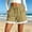 Khaki, variant on Womens Casual Lace Shorts Baeitkot Womens Casual Lace Shorts Elastic Waist Drawstring Loose Comfy Summer Shorts with Pockets White L