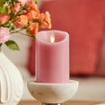 thumbnail image 2 of Luminara Blooming Mauve Garden Pillar Candles - Flameless Real-Flame Nature-Inspired Battery Operated LED Decor - Spring Summer Collection - 3" x 4.5" C108, 2 of 3