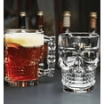 thumbnail image 4 of Set of 2 17.62 Oz Skull Glass Mugs - Clear, 4 of 4