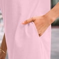 thumbnail image 2 of SUNBS Dresses for Womens Summer Spring T Shirt Dress Vacation Beach Mini Sundress Loose Clothes with Pockets, 2 of 7