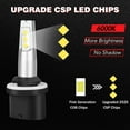 thumbnail image 2 of For Chevrolet Cavalier 2000-2005 6000K White 880 LED Fog Light Bulbs 2pc 892 893 899 890 885, 2 of 9