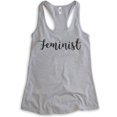 thumbnail image 1 of Feminist Tank Top, Ladies Racerback Tank Top, Feminism Tank, Heather Gray, Small, 1 of 1