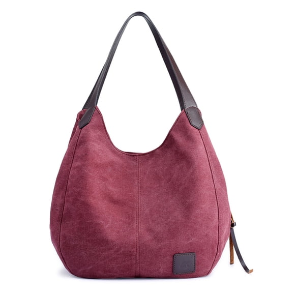 Bolso de hombro de lona para mujer, bolso de mano con múltiples bolsillos, bolsos de mano Vintage, b Tomshoo Bolso