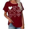 thumbnail image 1 of Cadeau de Saint-Valentin pour Femmes Imprimé Saint-Valentin T-Shirt Mode Confortable Blouses Tops Femme, 1 of 8