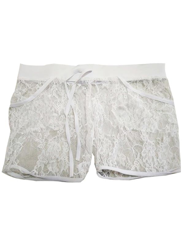 Lace Plus Size Casual Hot Pants Summer Drawstring Short Pants Women Shorts 