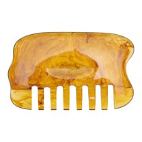 Unique Bargains 1 Pc Reusable Head Massage Comb for Home Brown Resin