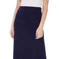 thumbnail image 6 of Women's Maxi Length High Waist Foldable Waistband Solid Skirt, 6 of 7