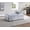Gray, variant on JUYG Lift-Top Storage Bench with Pull-Out Bed, Brown Velvet Tufted, Solid Wood