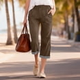 thumbnail image 2 of Pantalones de Pierna Ancha Suelta para las Mujeres Pantalones de Pierna Ancha Recta Suelta Elástica de Raya Casual con Bolsillo, 2 of 9