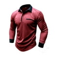 thumbnail image 4 of DYMADE Men Casual Long Sleeve Button Collar Henley Shirt Tops, 4 of 6