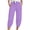 Purple, variant on GTEYOIJN Women's Totally Shaping Pull-On Bootcut Jeans High-Rise Stretch Denim Women's Linen Wide Leg Pants Casual Loose High Waist Beach Haren Pants Pockets