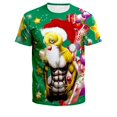 thumbnail image 1 of (15 estilos) Ropa unisex Nueva moda Navidad Impresión digital Adolescente Camiseta de manga corta Hombres/Mujeres Casual Tallas grandes Top, 1 of 4