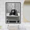 thumbnail image 2 of Póster de Monkey In A Bathtub para baño, impresión de mono en bañera, arte de pared caprichosos de animales, pintura en lienzo de gorila para niños pequeños, decoración del hogar para habitación, 2 of 4