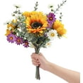 thumbnail image 4 of Artificial Sunflowers Fake Cemetery Flowers for Grave Bouquet with Sunflowers for Bridal Bouquets Wedding Centerpieces Decor Party Table Gravesites Fall Floral Arrangements Home Decoration, 4 of 5