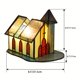thumbnail image 2 of Colorful Glass Handicrafts Creative Retro Small House Art Bedside Night Light Gift Light Bar Restaurant Light Church Table Lamp, 2 of 4