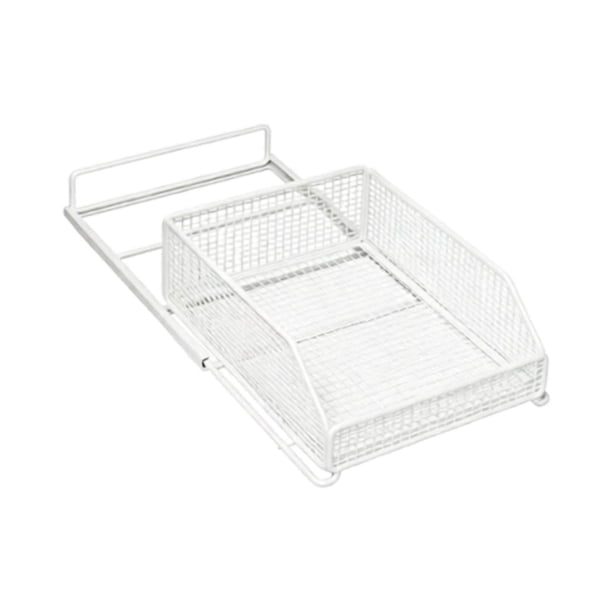 Organizador de gabinete extraíble con rieles deslizantes, deslizable multiusos para ahorrar espacio L extendida