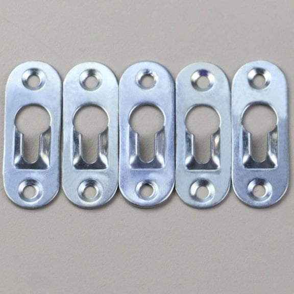 Masteelf 20-Pack Heavy Duty Flat Straight 2-Hole Metal Repair Plates, Iron Corner Brackets for Furniture, Thick Corner Braces